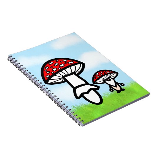 Mushroom Gnome with Mushroom Notitieboek (Rechterzijde)