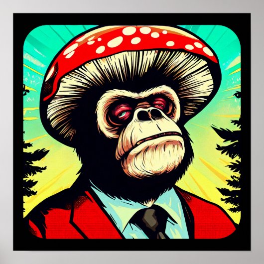 Mushroom Gorilla Poster (Voorkant)