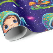 Mushroom Guardian Schattige Charmant Thema Geïnspi Cadeaupapier (Rol Hoek)