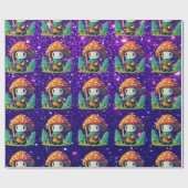 Mushroom Guardian Schattige Charmant Thema Geïnspi Cadeaupapier (Vlak)