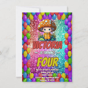 Mushroom Guardian verjaardagsuitnodiging voor kind Kaart