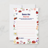 Mushroom Guess De Baby Food Baby shower Game Kaart (Voorkant)