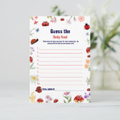 Mushroom Guess De Baby Food Baby shower Game Kaart (Staand voorkant)