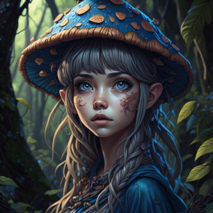 Mushroom Gypsy woman 10 tissue paper Tissuepapier
