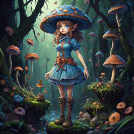 Mushroom Gypsy woman Tissuepapier