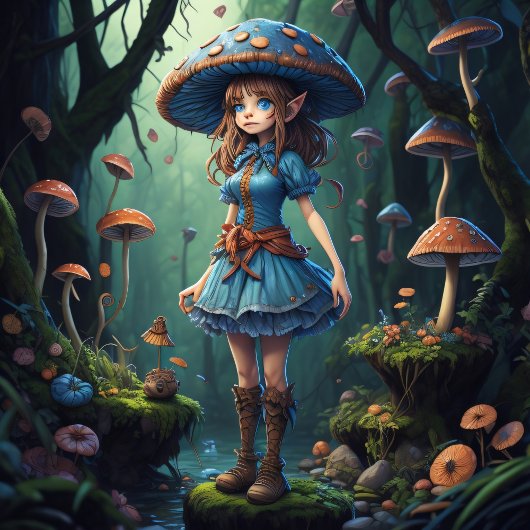 Mushroom Gypsy woman Tissuepapier