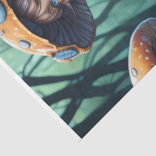 Mushroom Gypsy woman v7 weefselpaper Tissuepapier (Detail)