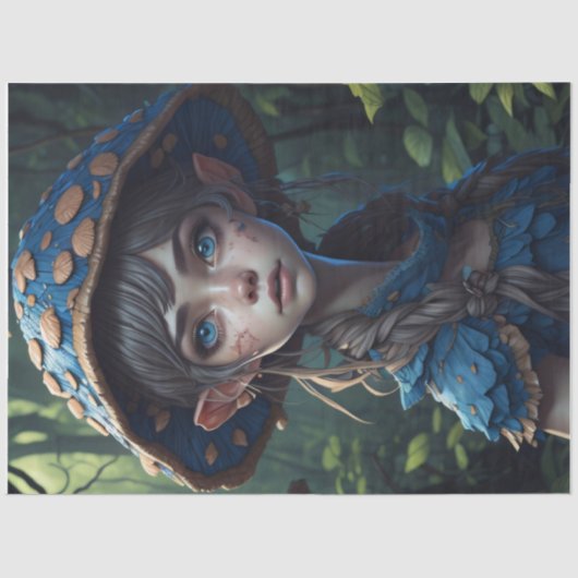 Mushroom Gypsy woman v8 weefselpaper Tissuepapier (Voorkant)