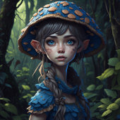 Mushroom Gypsy woman v8 weefselpaper Tissuepapier