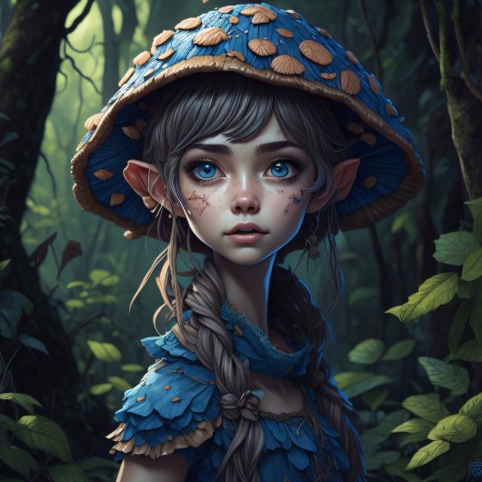 Mushroom Gypsy woman v8 weefselpaper Tissuepapier