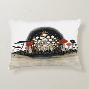 Mushroom Harvest Line Pillow Accent Kussen