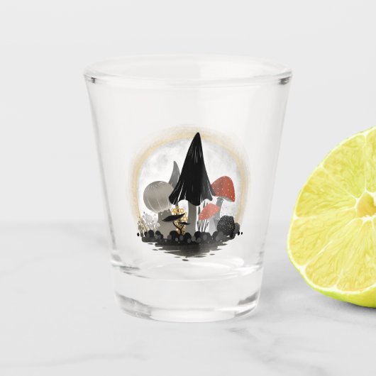 Mushroom Harvest Moon Shot Glass Glas (Voorkant)