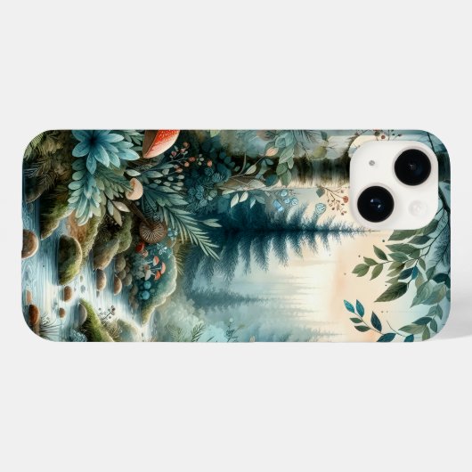 Mushroom Hollow Natuur Forest Creek Case-Mate iPhone Case (Achterkant (horizontaal))