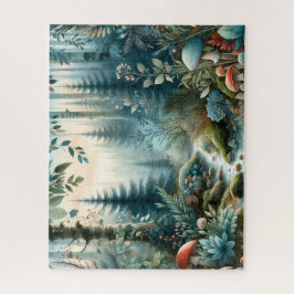 Mushroom Hollow Natuur Forest Creek Legpuzzel