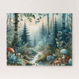 Mushroom Hollow Natuur Forest Creek Legpuzzel