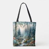 Mushroom Hollow Natuur Forest Creek Tote Bag (Achterkant)