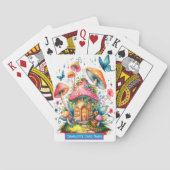 Mushroom Home Monogram kinder oud meid spel Pokerkaarten (Achterkant)