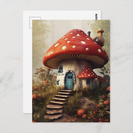 Mushroom House Briefkaart (Voorkant / Achterkant)