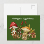 Mushroom House en Village Gnomes Briefkaart (Voorkant / Achterkant)