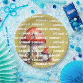 Mushroom House grillige aangepaste naam Papieren Bordje (Feest)