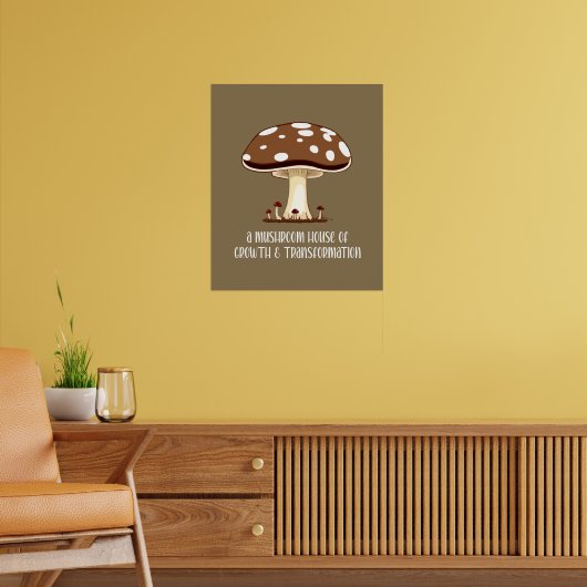 Mushroom House Herfst herfst Poster (Woonkamer 2)