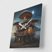 Mushroom House Muur Klok (Hoek)