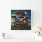 Mushroom House Muur Klok (Huis)