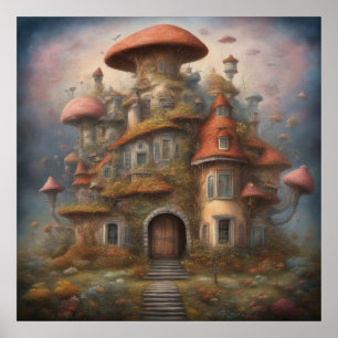 Mushroom House Poster