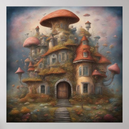 Mushroom House Poster (Voorkant)