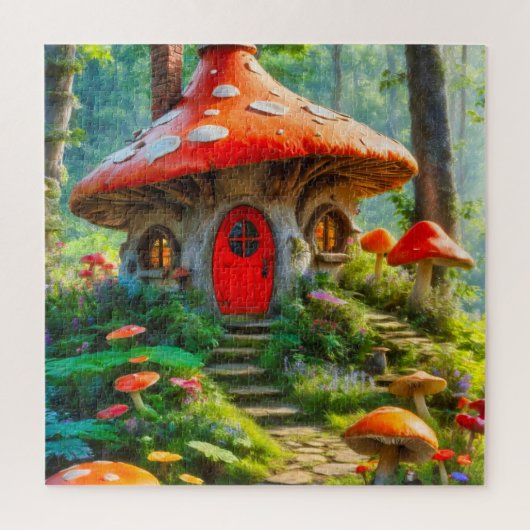 Mushroom House Puzzel Legpuzzel (Verticaal)