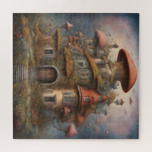 Mushroom House Puzzel Legpuzzel (Horizontaal)