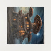 Mushroom House Tapestry Wandkleed (Voorkant (horizontaal))