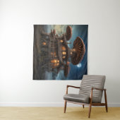 Mushroom House Tapestry Wandkleed (In Situ (horizontaal))