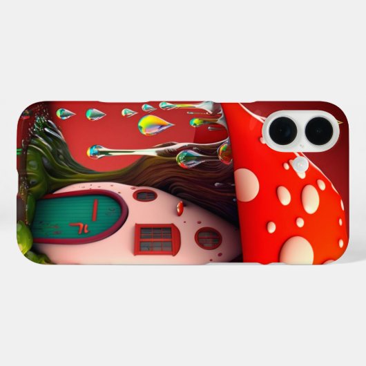 Mushroom House Telefoonhoesje Case-Mate iPhone Case (Achterkant (horizontaal))