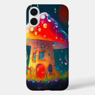 Mushroom House Telefoonhoesje iPhone 16 Plus Hoesje
