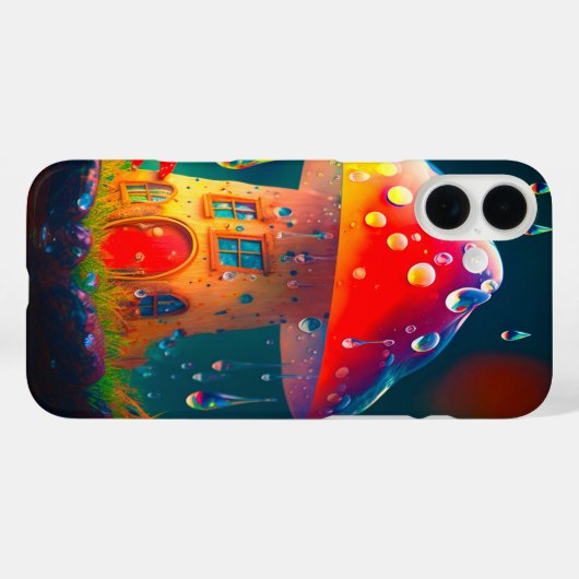 Mushroom House Telefoonhoesje Case-Mate iPhone Case (Achterkant (horizontaal))
