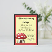 Mushroom House Warming Aankondiging (Staand voorkant)
