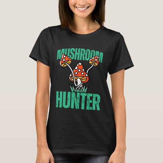 Mushroom Hunter Forest Nature Hobby Interest T-shirt (Voorkant)