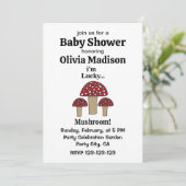 Mushroom Ik ben Lucky Mushroom Baby shower Kaart (Staand voorkant)