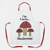 Mushroom Ik ben Lucky Mushroom Schort (Voorkant)