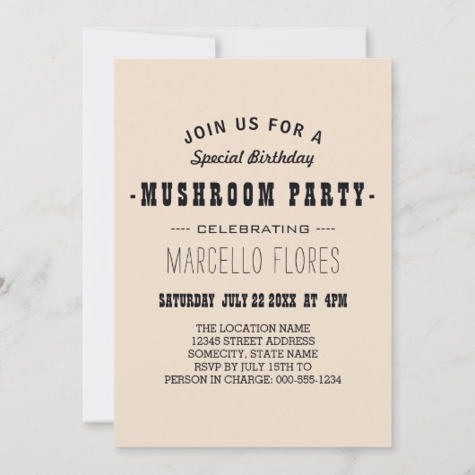 MUSHROOM KAART (Achterkant)