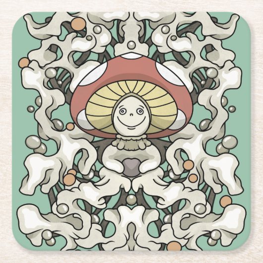 Mushroom Kartonnen Onderzetters (Voorkant)