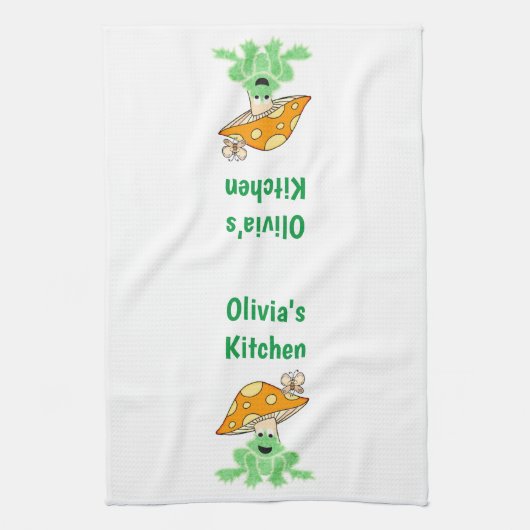 Mushroom Kikker Butterfly Keukenhanddoek (Verticaal)