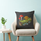 Mushroom Log Fantasy Fungi Illustration Kussen (Stoel)