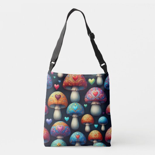 Mushroom Love Crossbody Tas (Achterkant)