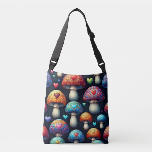 Mushroom Love Crossbody Tas (Voorkant)