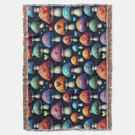 Mushroom Love Deken (Voorkant Verticaal)