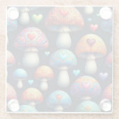 Mushroom Love Glazen Onderzetter (Achterkant)
