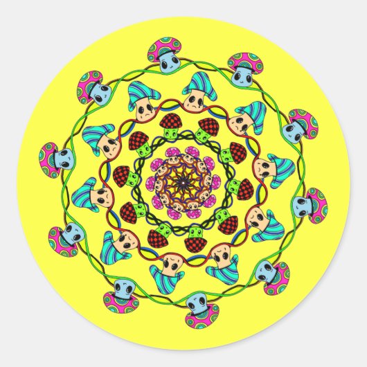 mushroom madness stickers (Voorkant)