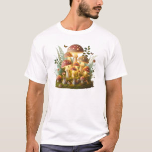 Mushroom Magic - grillige  boskunst T-shirt